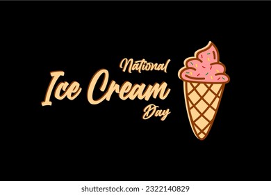 national ice cream day background template Holiday concept