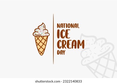national ice cream day background template Holiday concept