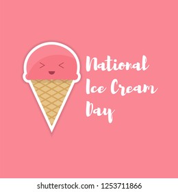National ice cream day design template. Vector illustration