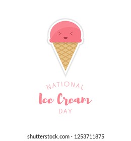 National ice cream day design template. Vector illustration