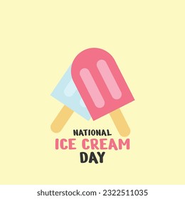 national ice cream day design minimalist vector