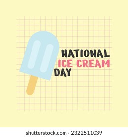 national ice cream day design minimalist vector