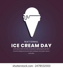 National ice cream day template vector illustration