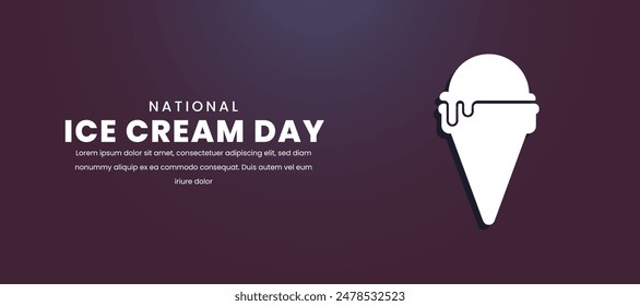 National ice cream day vector illustration