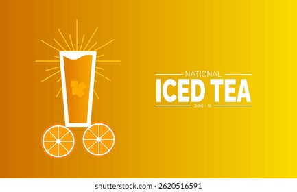National Iced Tea Day. holiday concept, Perfect for background, banners, cards, posters, and  social media design with text inscription and classic color for a professional look