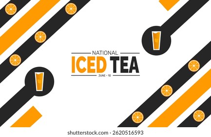 National Iced Tea Day. holiday concept, Perfect for background, banners, cards, posters, and  social media design with text inscription and classic color for a professional look
