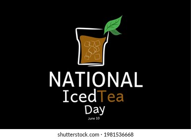 National iced tea day vector illustration, suitable for web banner or printing campaign