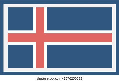 National Iceland flag, official colors and proportion correctly. National Iceland  flag. Vector illustration. Iceland  flag vector icon, simple, flat design for web or mobile app.