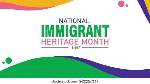 National Immigrant Heritage Month Celebration Banner with post design Background