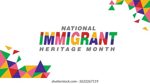 National Immigrant Heritage Month Celebration Banner with post design Background