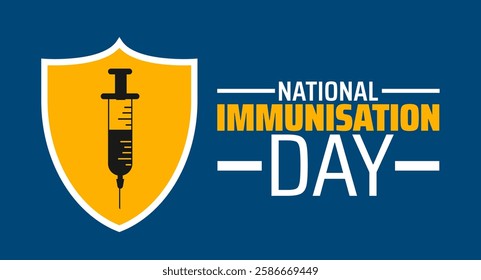 National Immunisation Day background banner or poster design template. observed every year in March. Holiday concept. Use to any Template, card, poster, placard, template.