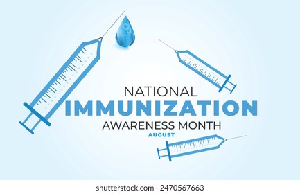 National immunization awareness month. background, banner, card, poster, template. Vector illustration. - Powered by Shutterstock - Get 15% off with code: PIKWIZARD15