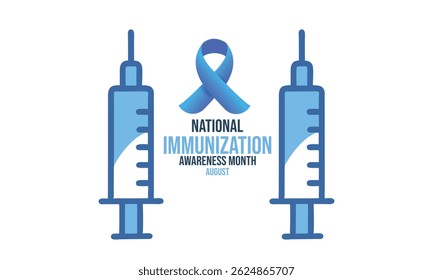 National Immunization Awareness Month. background, banner, card, poster, template. Vector illustration.