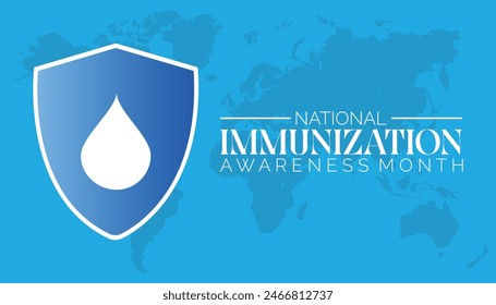 National Immunization Awareness Month is observed every year on August. banner design template Vector illustration background design.