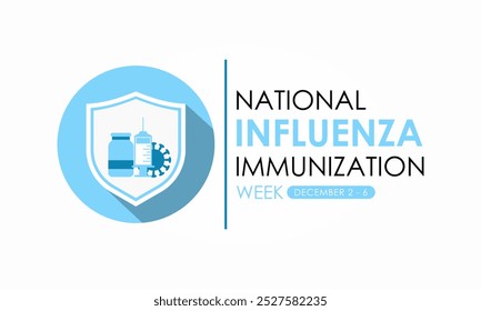 National immunization awareness month observed each year in during August. vector graphic Banner poster, flyer and background design template.