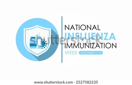 National immunization awareness month observed each year in during August. vector graphic Banner poster, flyer and background design template.