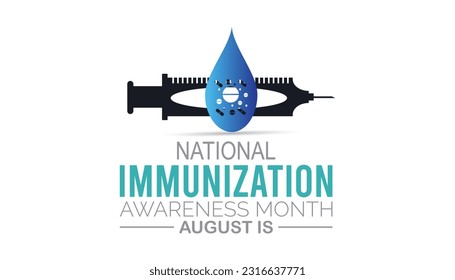 National Immunization Awareness Month. Vector illustration on white background
