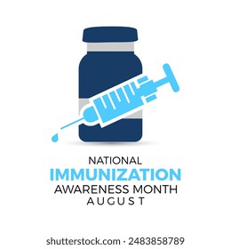 National immunization awareness month vector concept for banner, poster, background template design observed on august.