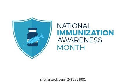 National immunization awareness month vector concept for banner, poster, background template design observed on august.