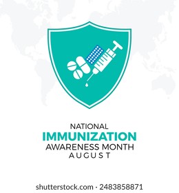 National immunization awareness month vector concept for banner, poster, background template design observed on august. - Powered by Shutterstock - Get 15% off with code: PIKWIZARD15