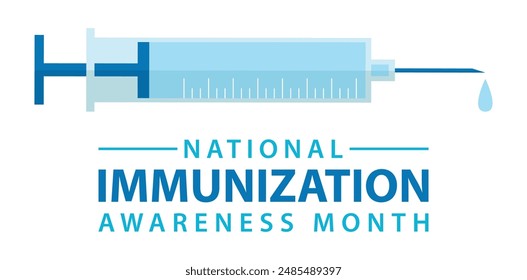 National immunization awareness month vector concept for banner, poster, background template design observed on august.