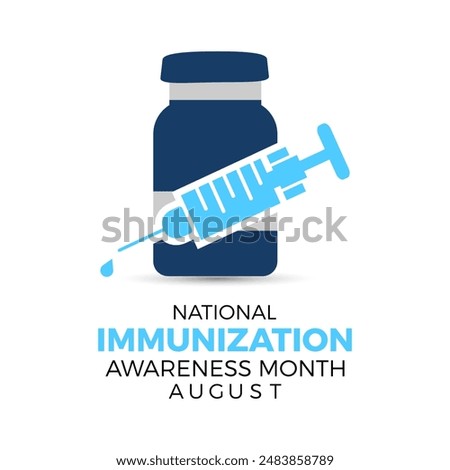 National immunization awareness month vector concept for banner, poster, background template design observed on august.