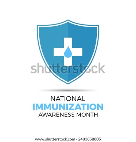 National immunization awareness month vector concept for banner, poster, background template design observed on august.