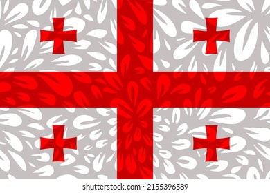 National independence of the Georgian people. Beautiful flag for celebration.
