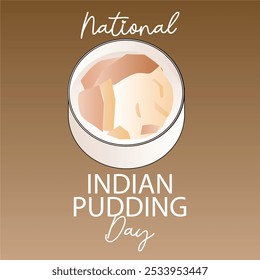 National Indian Pudding Day Sign Vector