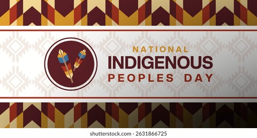 National Indigenous Peoples Day. Feathers and more. Suitable for posters, banners and social media. Black background.