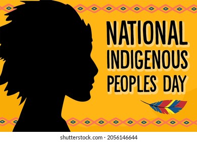 National Indigenous Peoples Day on a yellow background