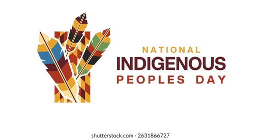 National Indigenous Peoples Day. Suitable for posters, banners and social media. White background.
