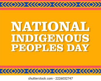 National Indigenous Peoples Day with yellow background 