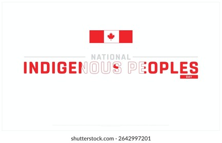 National Indigenous Peoples design on white background, Typographic Design of National Indigenous Peoples Day, Vector Design of National Indigenous Peoples, National Indigenous Peoples Day