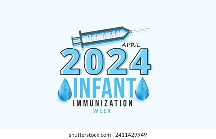 National infant immunization week. background, banner, card, poster, template. Vector illustration.