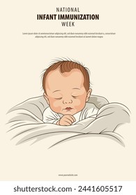 National Infant Immunization Week background. Vector illustration.