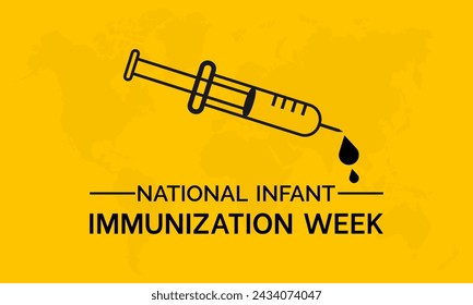 National Infant Immunization Week Observed every year of April 24 to May 1, Vector banner, flyer, poster and social medial template design.