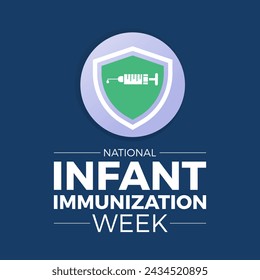 National Infant Immunization Week Observed every year of April 24 to May 1, Vector banner, flyer, poster and social medial template design.