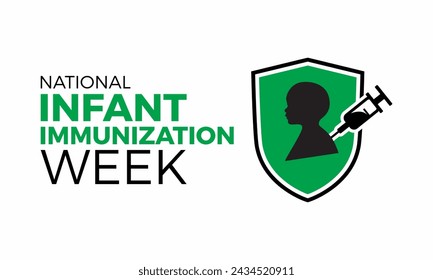 Semana Nacional de Inmunización Infantil Observada cada año del 24 de abril al 1 de mayo, Diseño de banner vectorial, volante, afiche y plantilla de redes sociales.