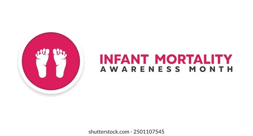 National Infant Mortality Awareness Month. Great for cards, banners, posters, social media and more. White background.