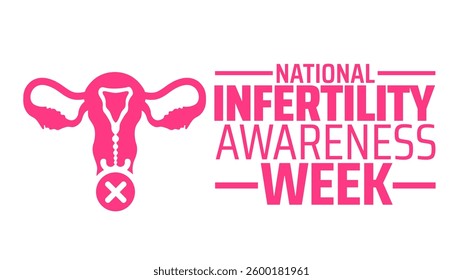 National Infertility Awareness Week background banner or poster design template. observed every year in  April. Holiday concept. Use to any Template, card, poster, placard, template.