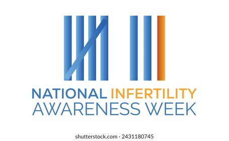 National Infertility awareness week observed every year in April .Template for background, banner, card, poster with text inscription.