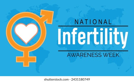 National Infertility awareness week observed every year in April .Template for background, banner, card, poster with text inscription.