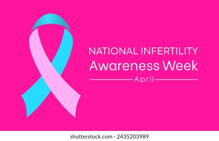 National Infertility Awareness Week Observed every year of April 21th-27th, Vector banner, flyer, poster and social medial template design.