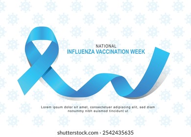 Hintergrund der National Influenza Vaccination Week. Vektorgrafik.