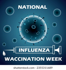 National Influenza Vaccination Week. Vector illustration