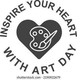 National inspire your heart with art day black symbol