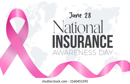 National insurance awareness day. June 28. Insurance policies awareness concept for banner, poster, card and background design.