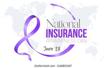 National insurance awareness day. June 28. Insurance policies awareness concept for banner, poster, card and background design.