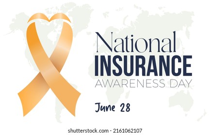 National insurance awareness day. June 28. Insurance policies awareness concept for banner, poster, card and background design.